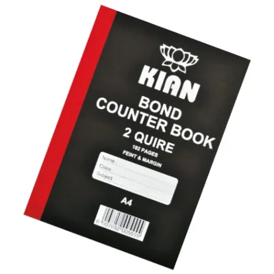 Kian Bond Counter Book A4 2 Quire 192 Page