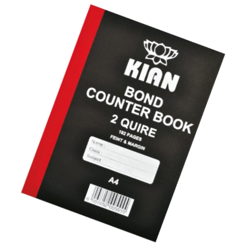 Kian Bond Counter Book A4 2 Quire 192 Page — stationery in Harare